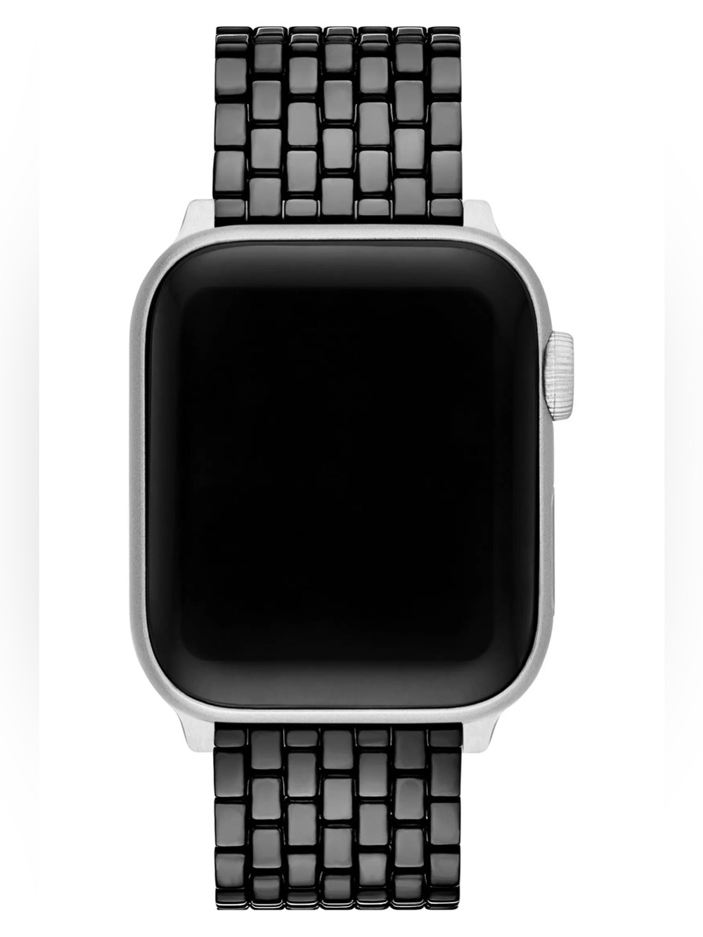 🖤 Tory Burch Eleanor Black Stainless Steel Watch Band for Apple Watch Bracelet - Picture 3 of 13